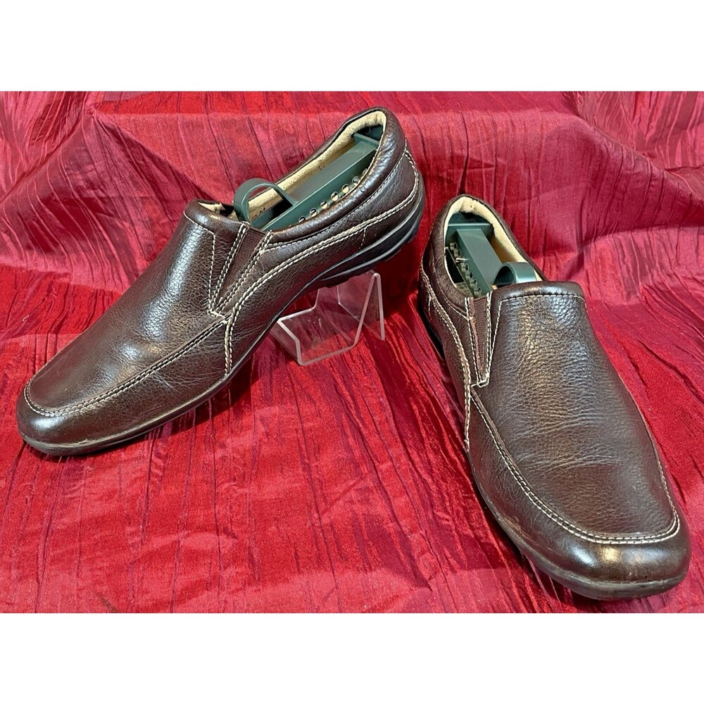 Womens Naturalizer Flav2 Brown Leather Slip On Loafers Shoes sz 7.5